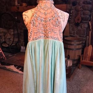 Girls floor length gown size 8